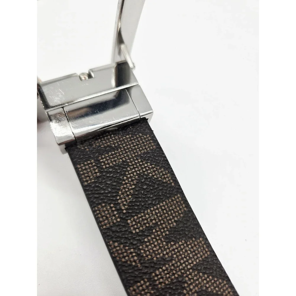 Michael Kors MK Logo Reversible Belt Brown / Black‎ Women's Signature Logo S/M